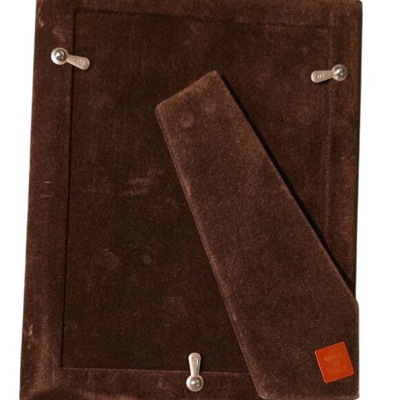 Vintage Picture Frame Made In Italy Silver-Tone Hammered Metal Ornate 5x7" - Picture 3 of 8